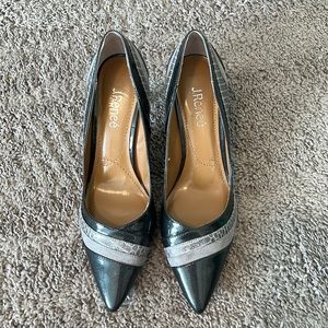 J. Renee Suede/Snake Print Pumps